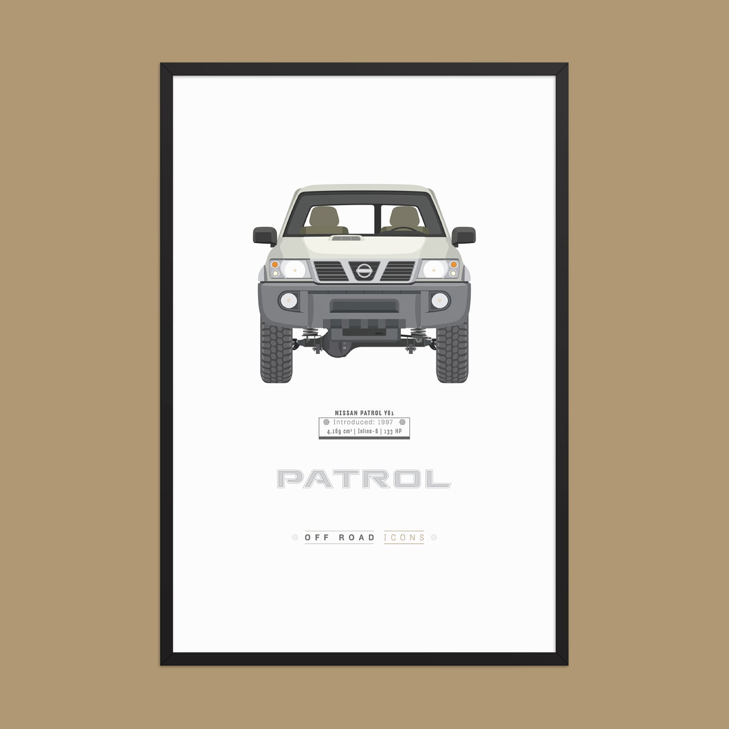 Patrol Y61, Ivory Pearl - Framed poster
