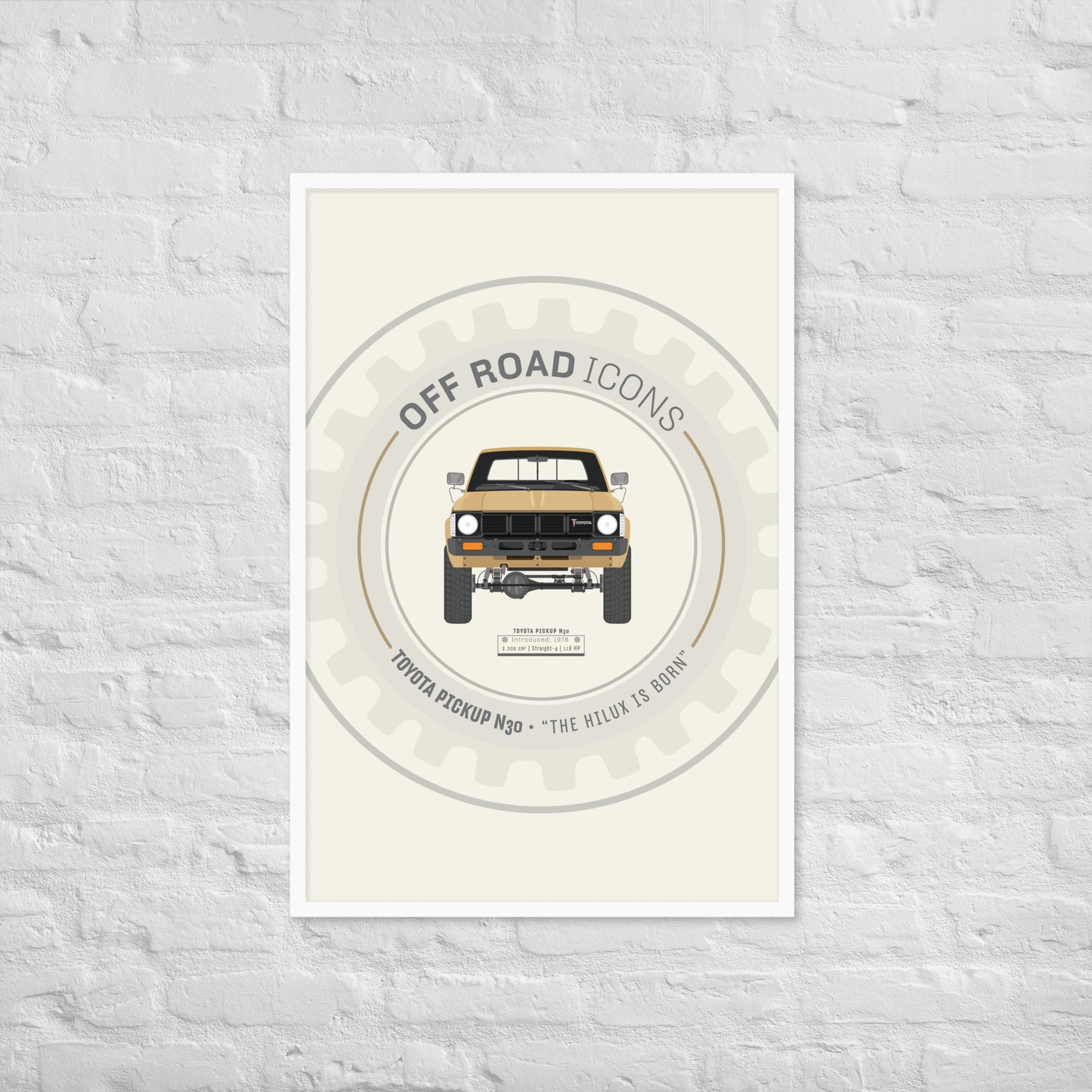 N30 pickup, wheel design - Matte Framed poster