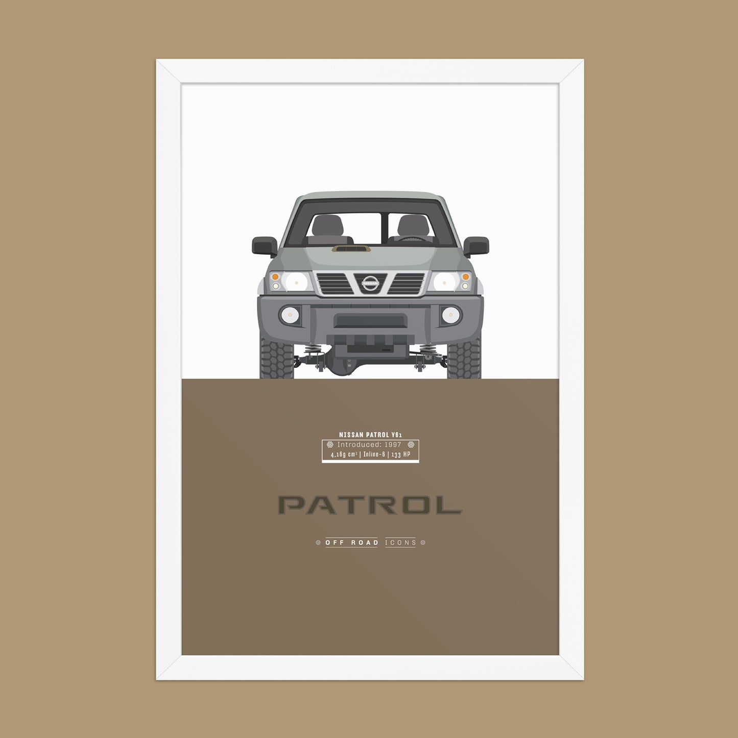 Patrol Y61, Dark Driftwood - Matte Framed poster