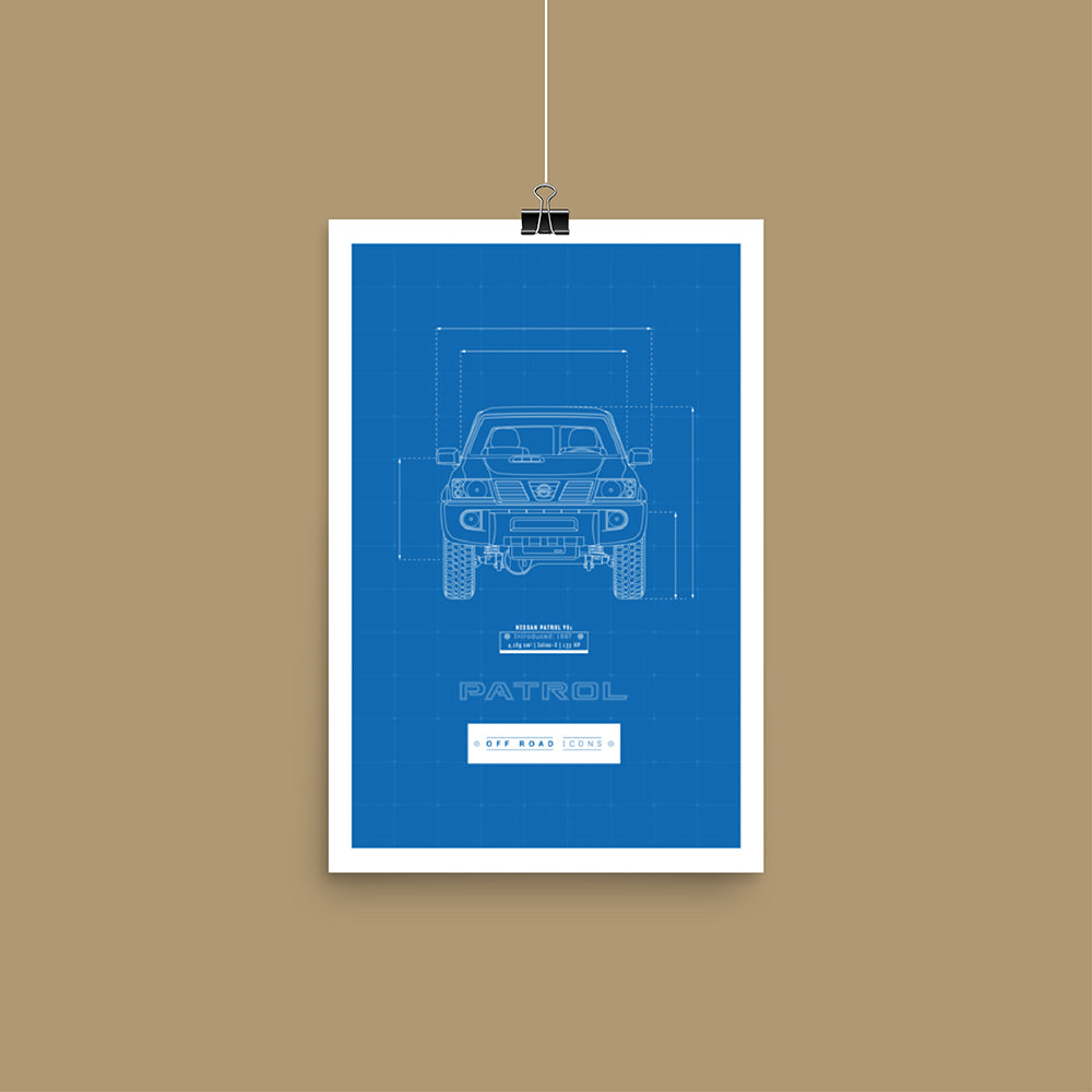 Patrol Y61, Blueprint - Matte Poster