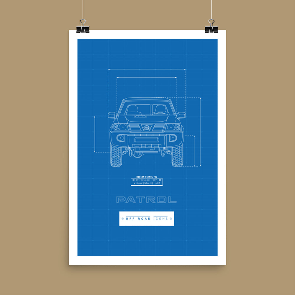 Patrol Y61, Blueprint - Matte Poster
