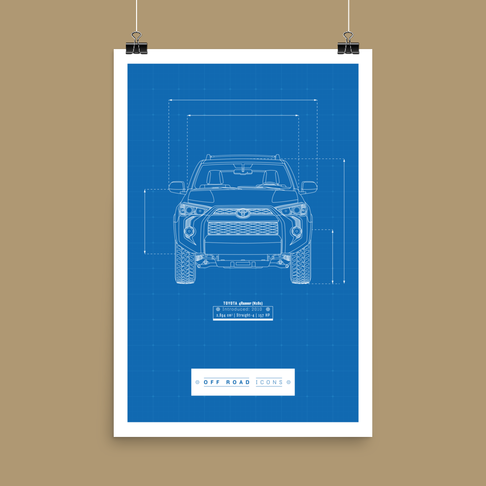 4Runner, blueprint - Matte Poster