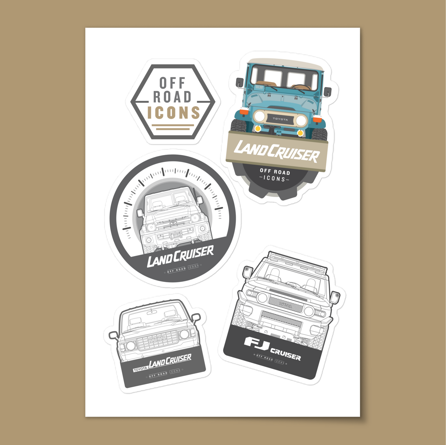 Land Cruiser - Stickers sheet