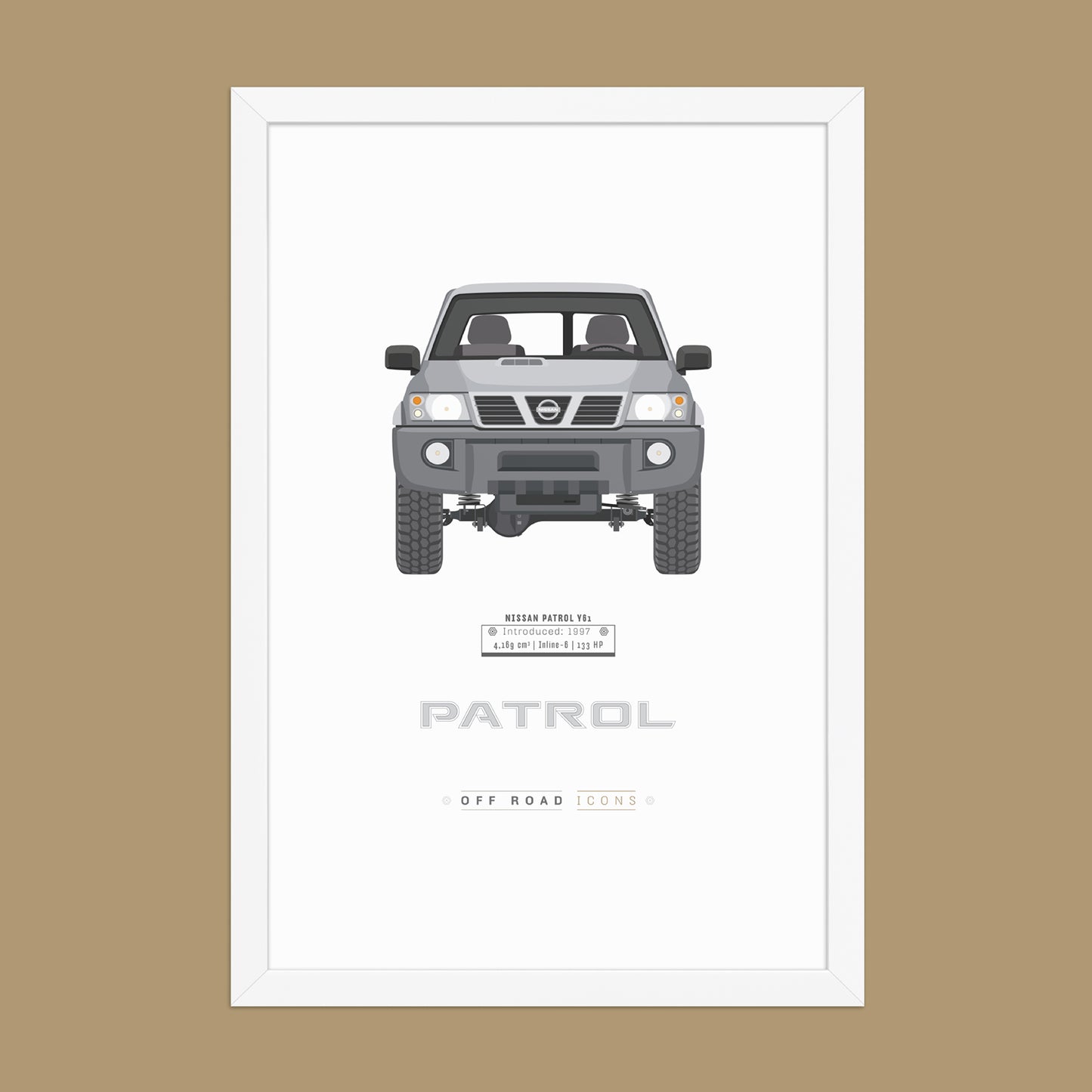 Patrol Y61, Precision Gray - Matte Framed poster