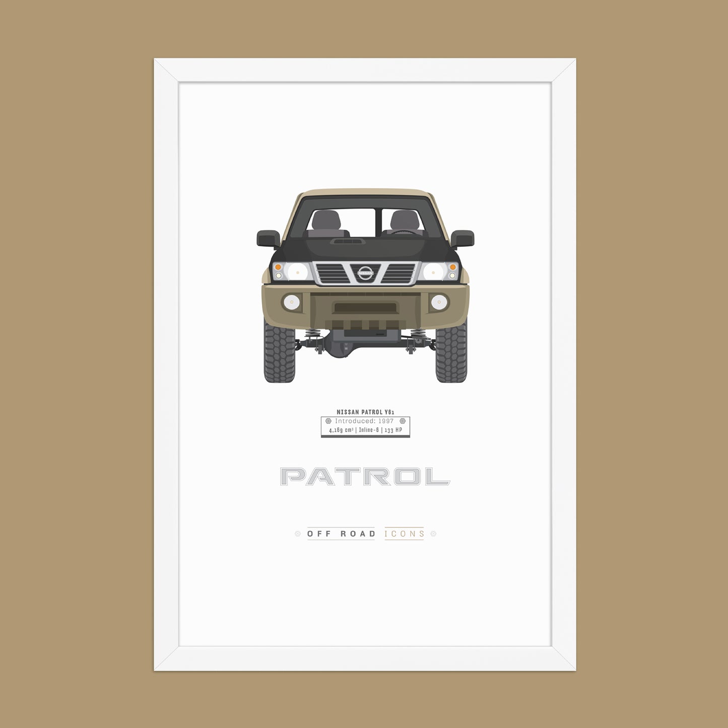 Patrol Y61, Bronze Gold - Matte Framed poster