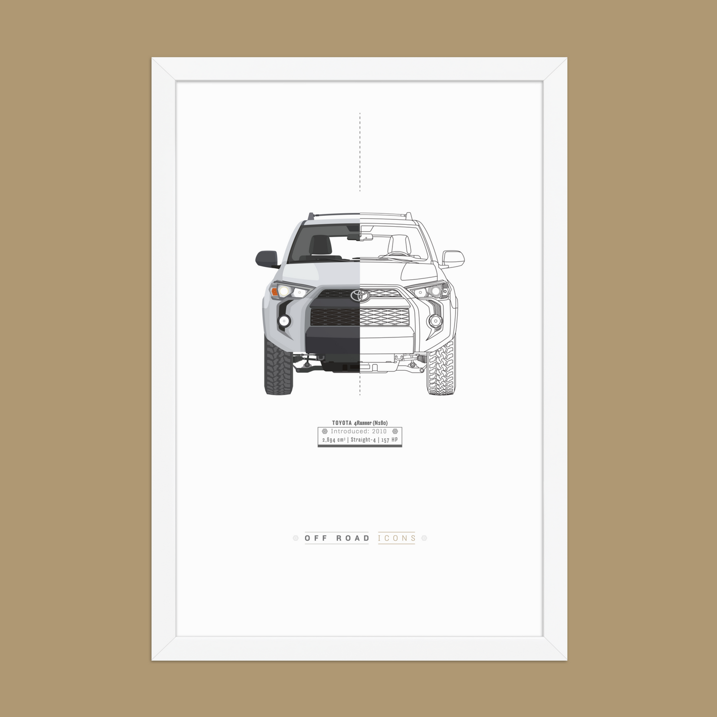 4Runner, Split View - Matte Framed poster