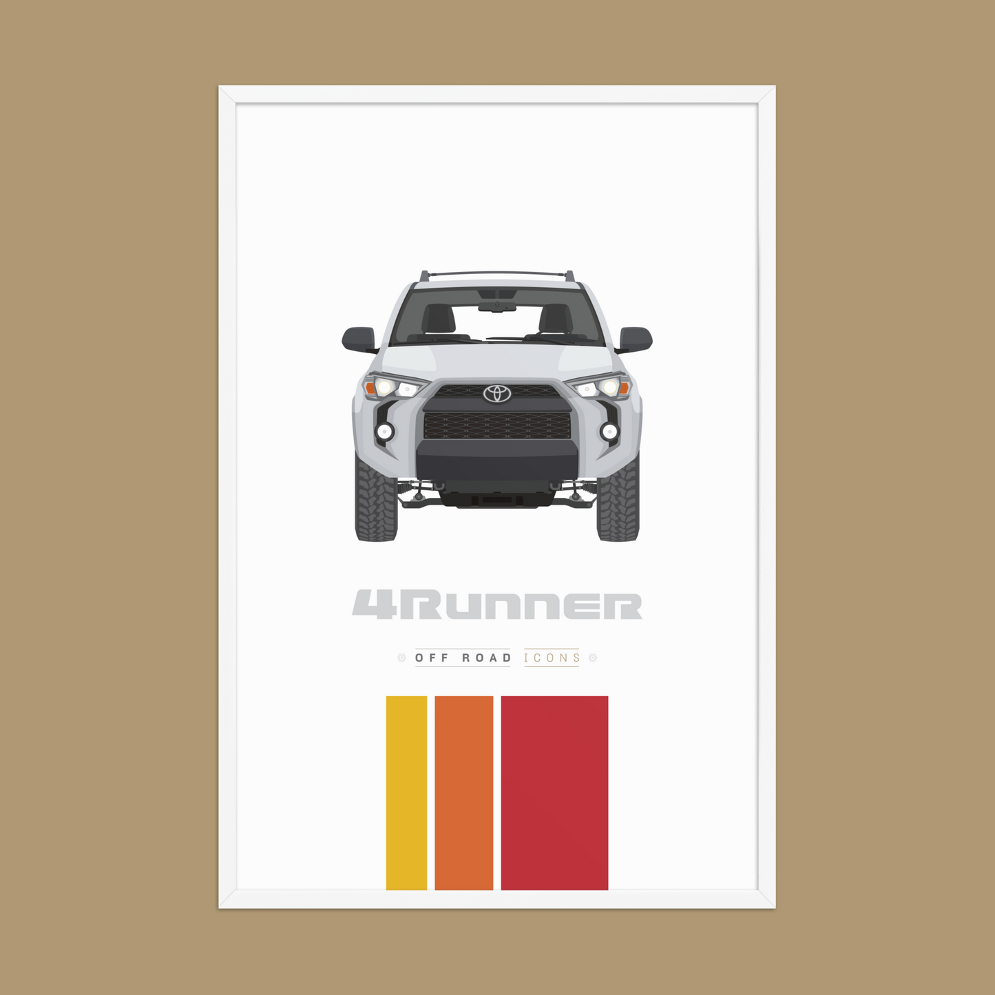 4Runner, TRD Stripes - Matte Framed poster