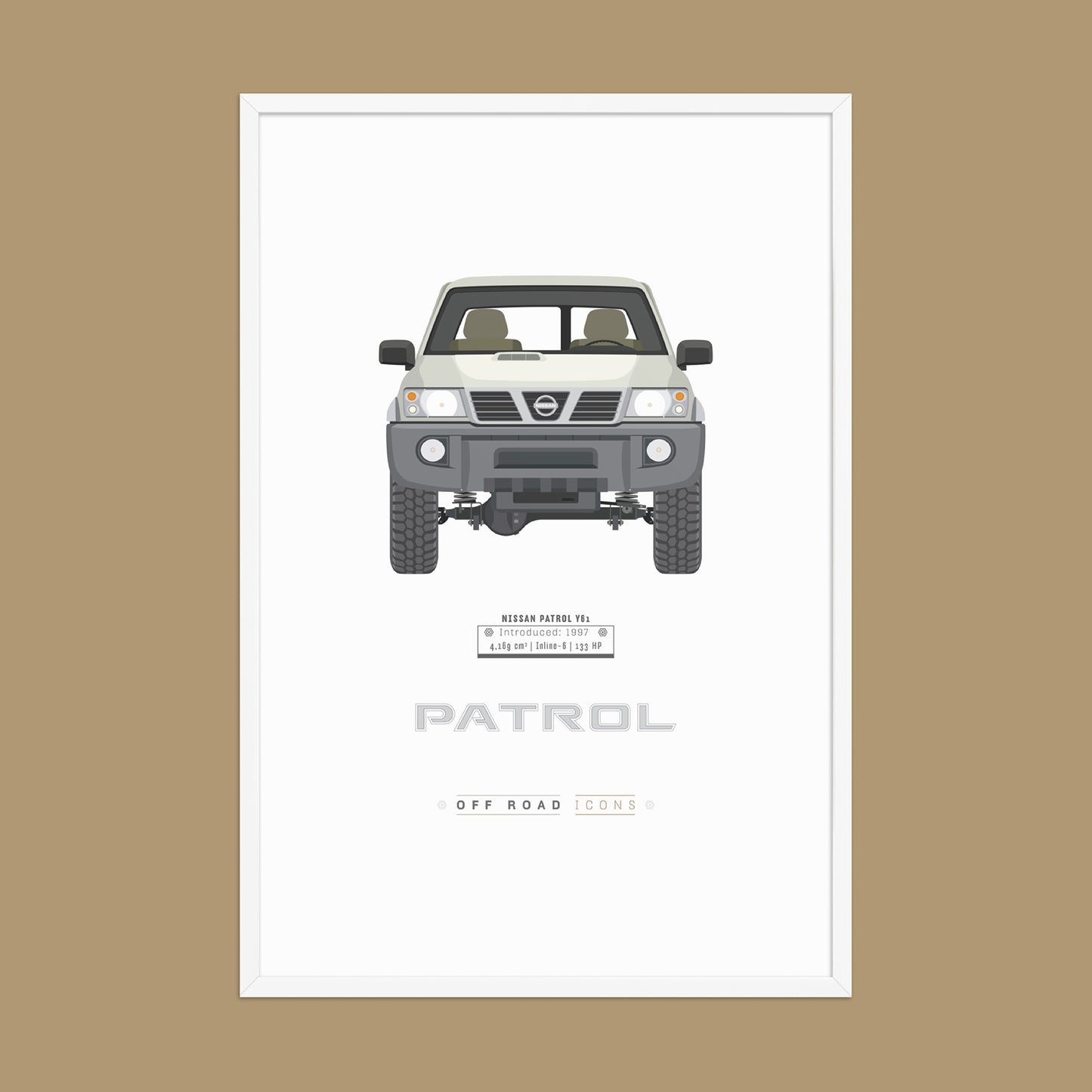 Patrol Y61, Ivory Pearl - Framed poster