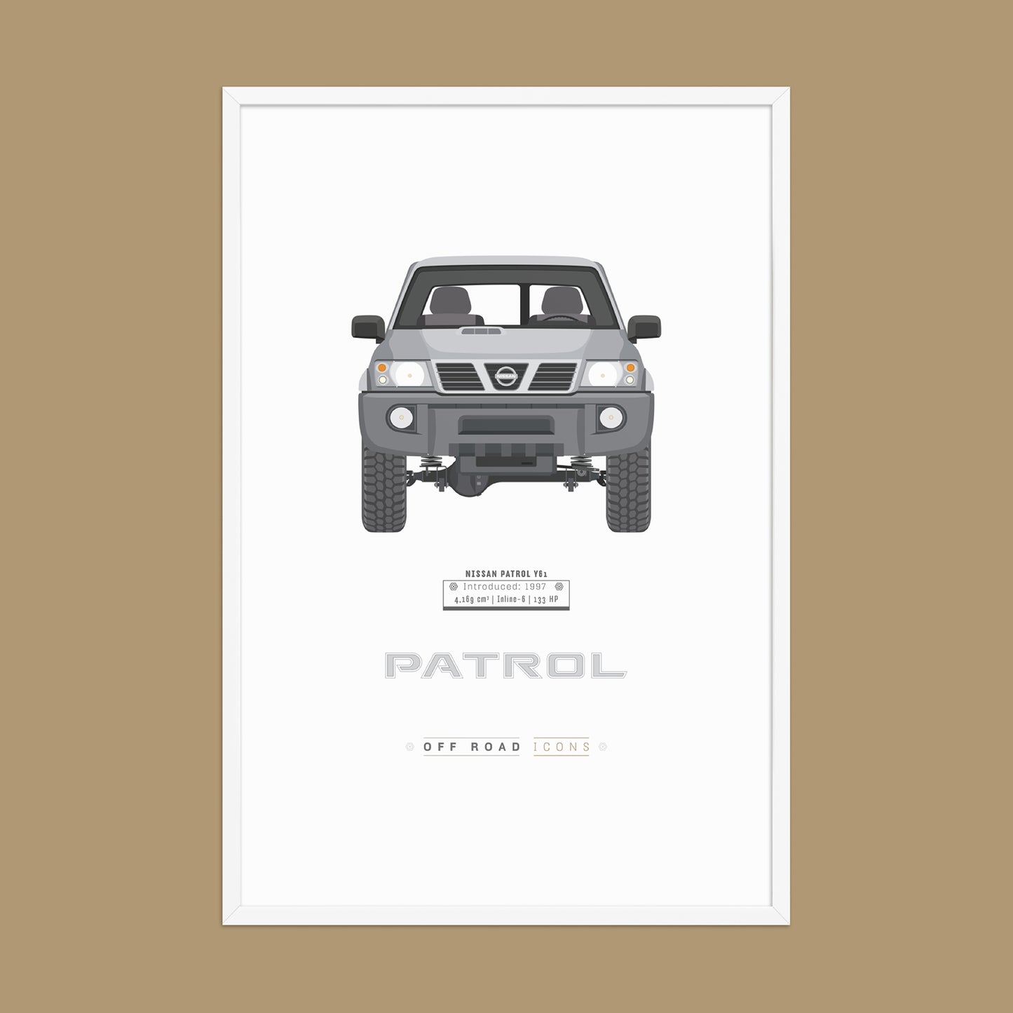 Patrol Y61, Precision Gray - Matte Framed poster