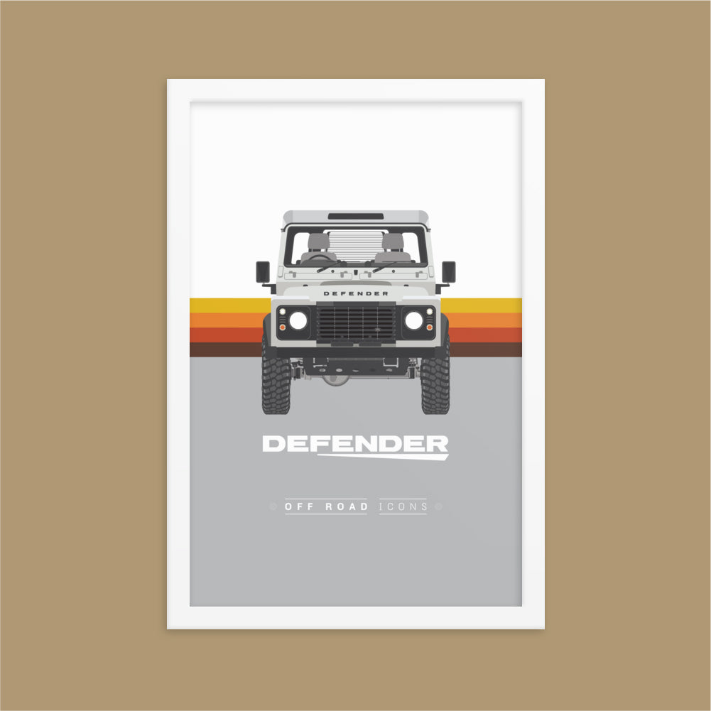 Defender, striped - Framed photo paper poster