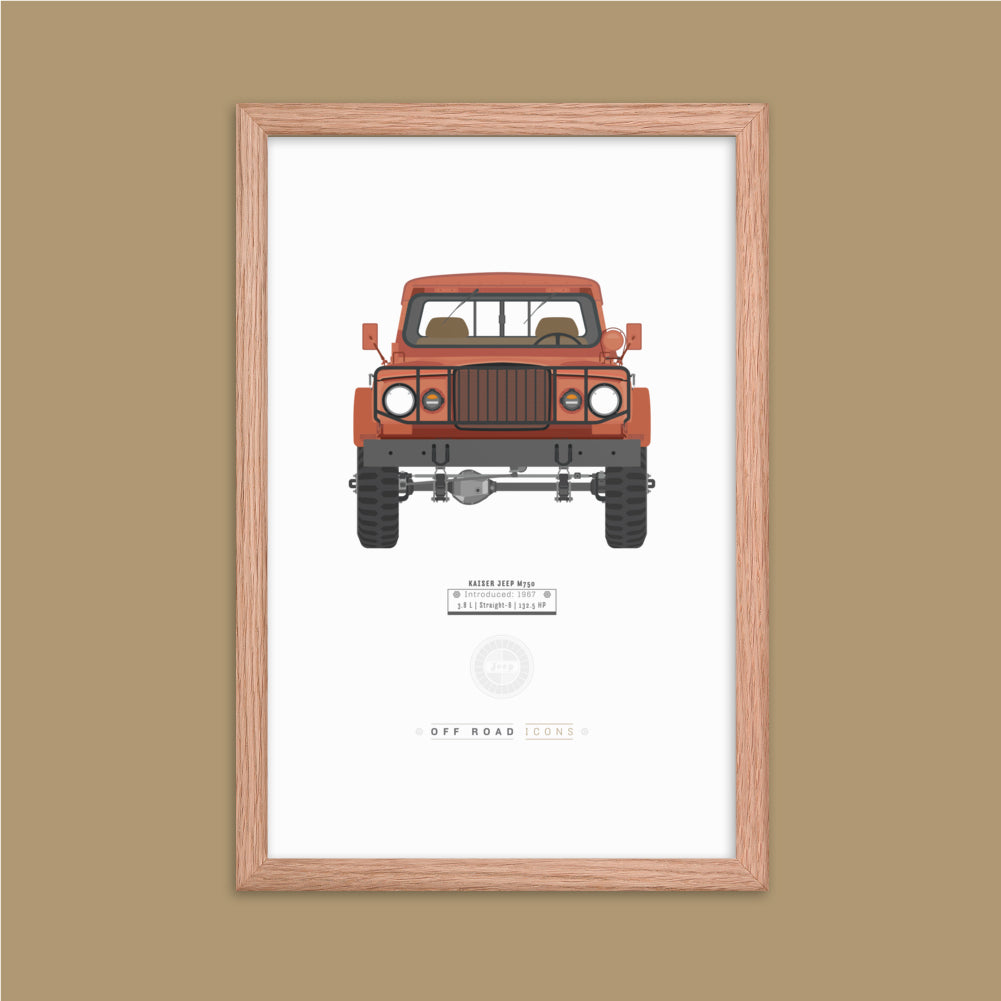 Kaiser Jeep, indian ceramic - Matte Framed poster