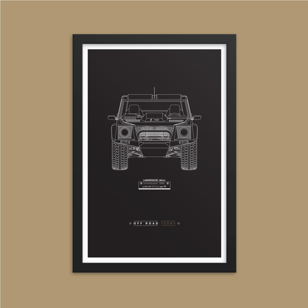 LM002, dark blueprint - Matte Framed poster