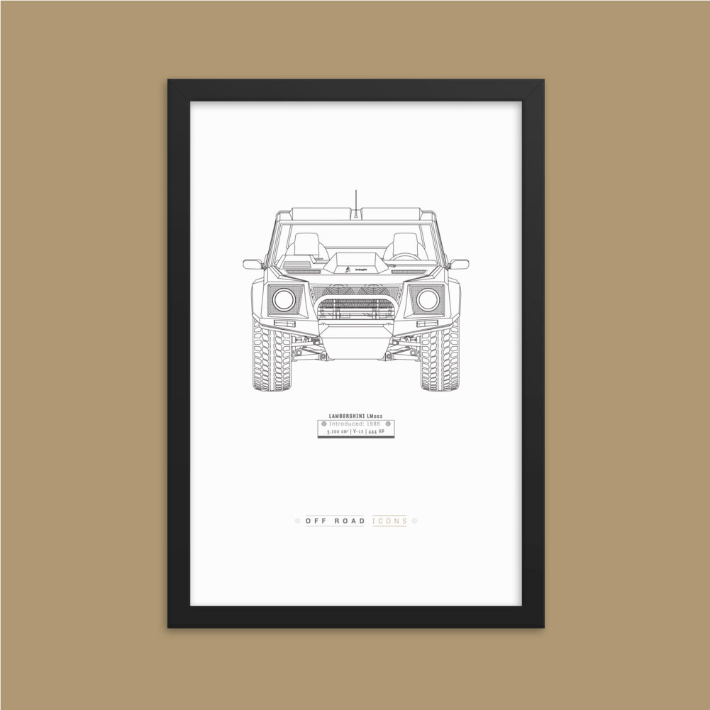 LM002, clean blueprint - Matte Framed poster