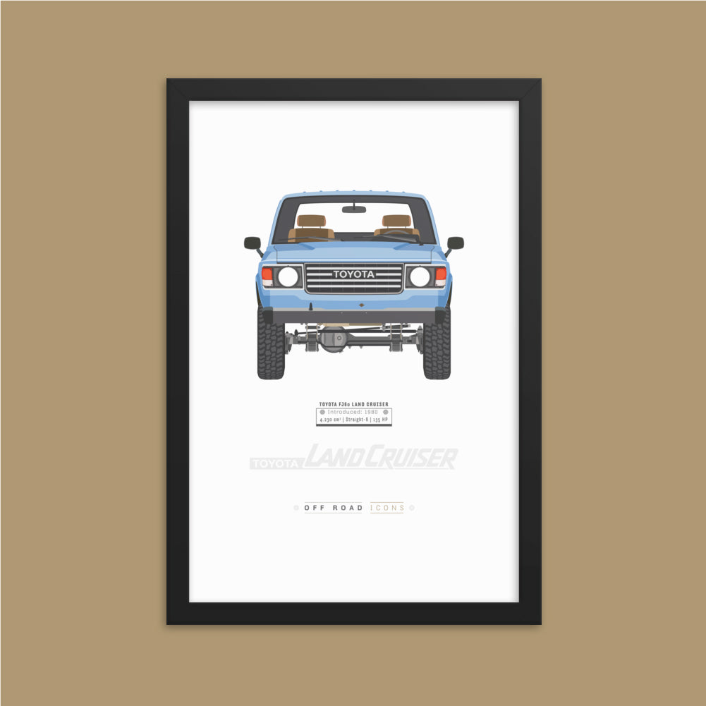 FJ60, dione blue - Matte Framed poster