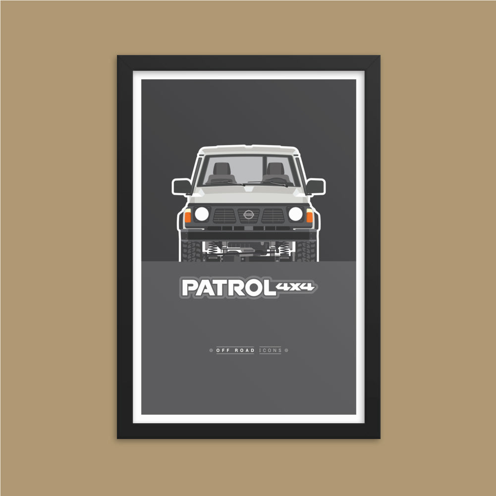 Patrol Y60, glacier white - Matte Framed poster