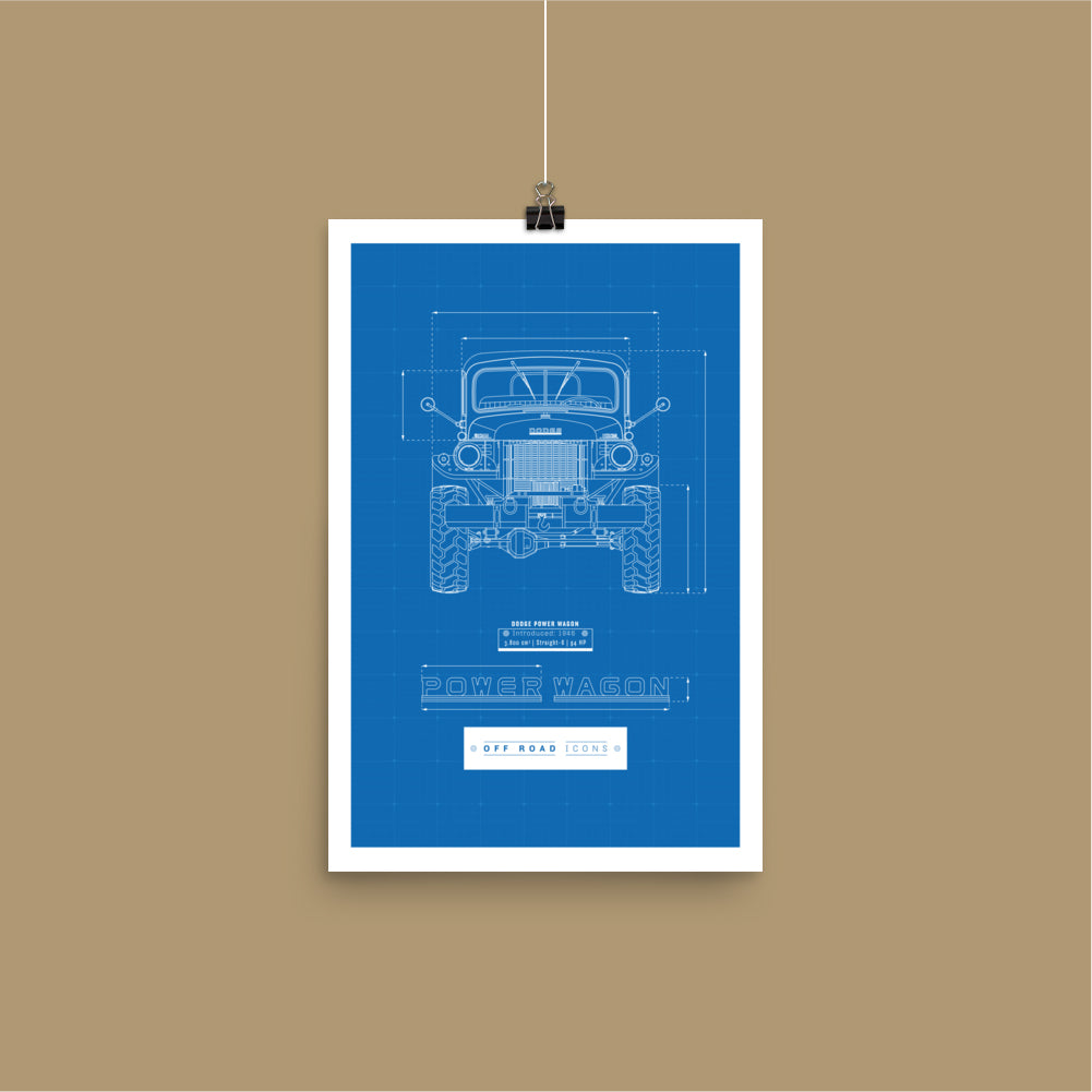 Power Wagon, blueprint - Poster