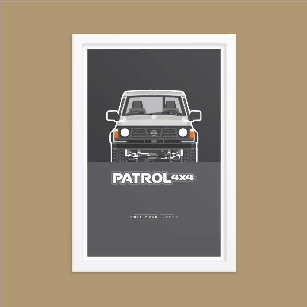 Patrol Y60, glacier white - Matte Framed poster