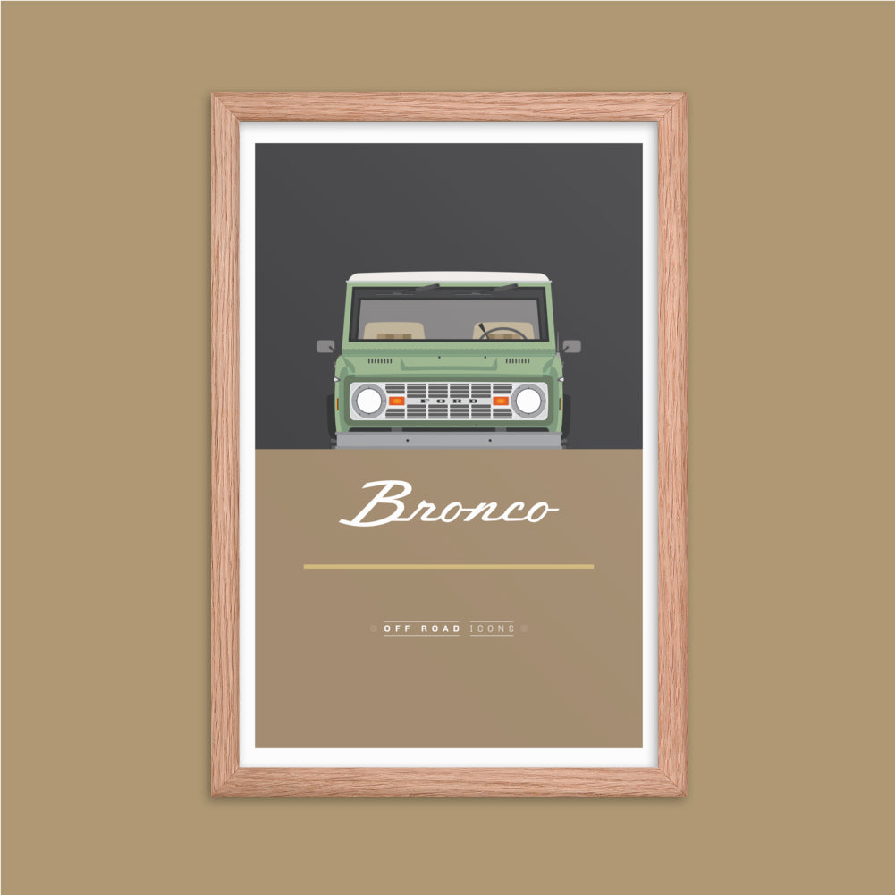 Bronco, autumn tan - Matte Framed poster