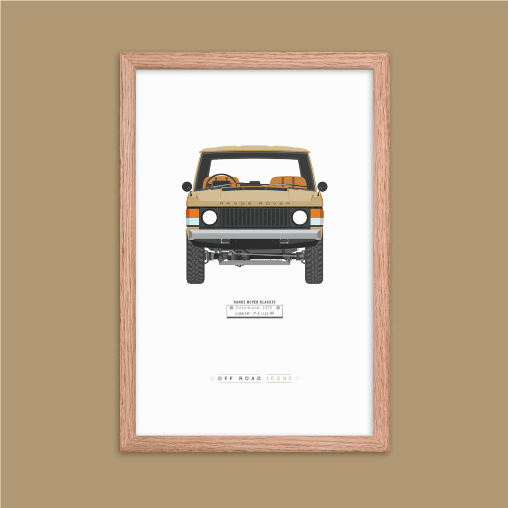 Range Rover Classic, limestone - Matte Framed poster