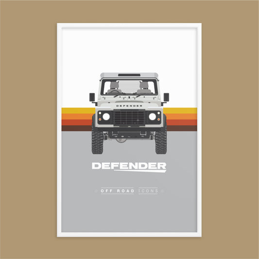 Defender, striped - Framed photo paper poster