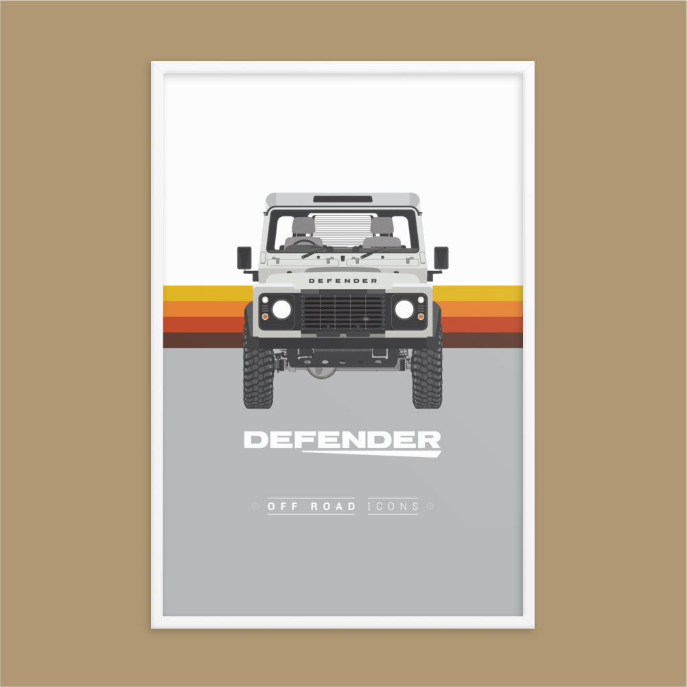 Defender, striped - Framed photo paper poster