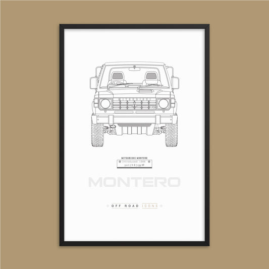 Montero, clean blueprint - Matte Framed poster