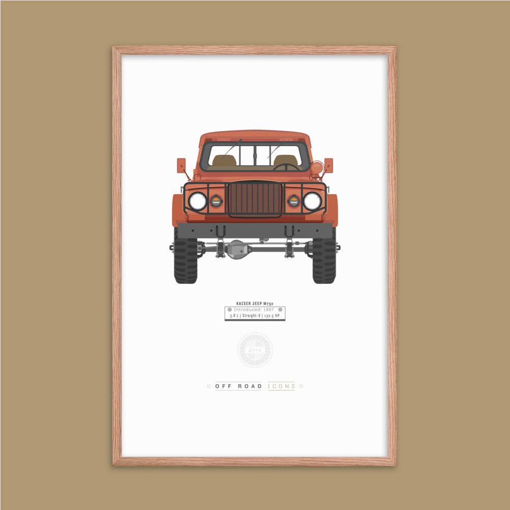 Kaiser Jeep, indian ceramic - Matte Framed poster