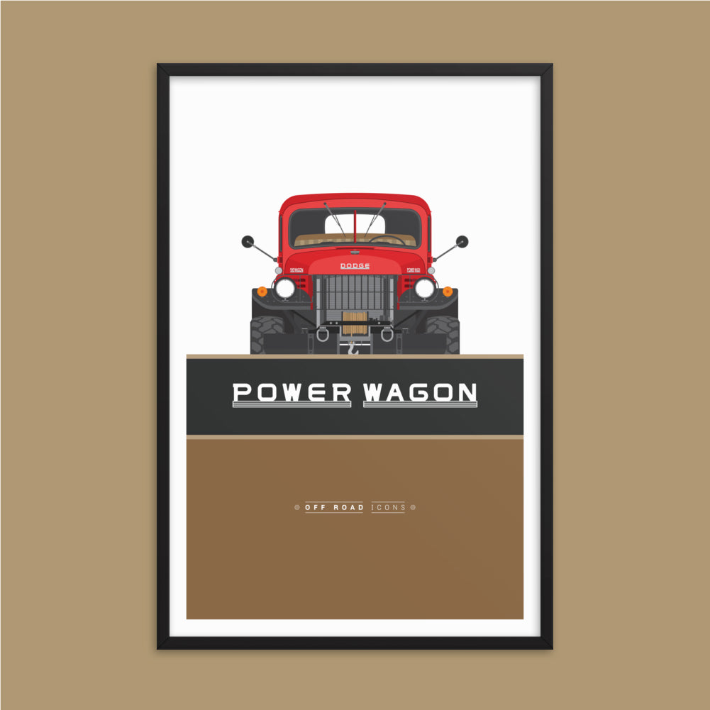 Power Wagon, terra red - Matte Framed poster