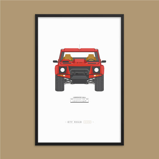 LM002, rosso diablo - Matte Framed poster