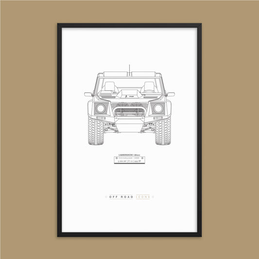 LM002, clean blueprint - Matte Framed poster