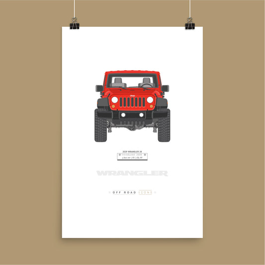 Wrangler, firecracker red - Matte Poster