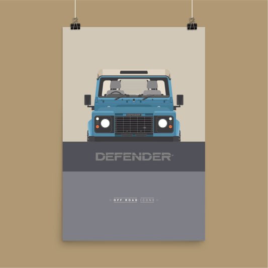 Defender, marine blue - Matte Poster