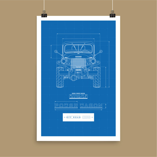 Power Wagon, blueprint - Poster