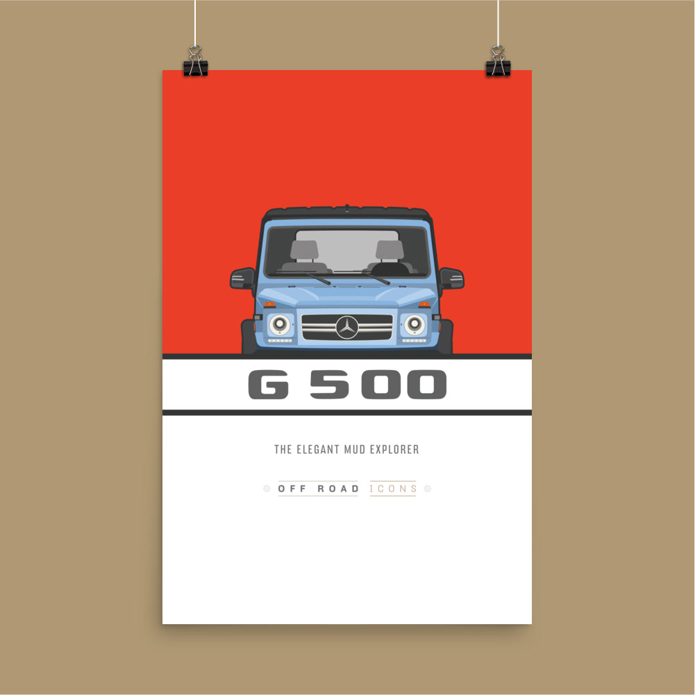 G500, flame red & blue - Matte Poster