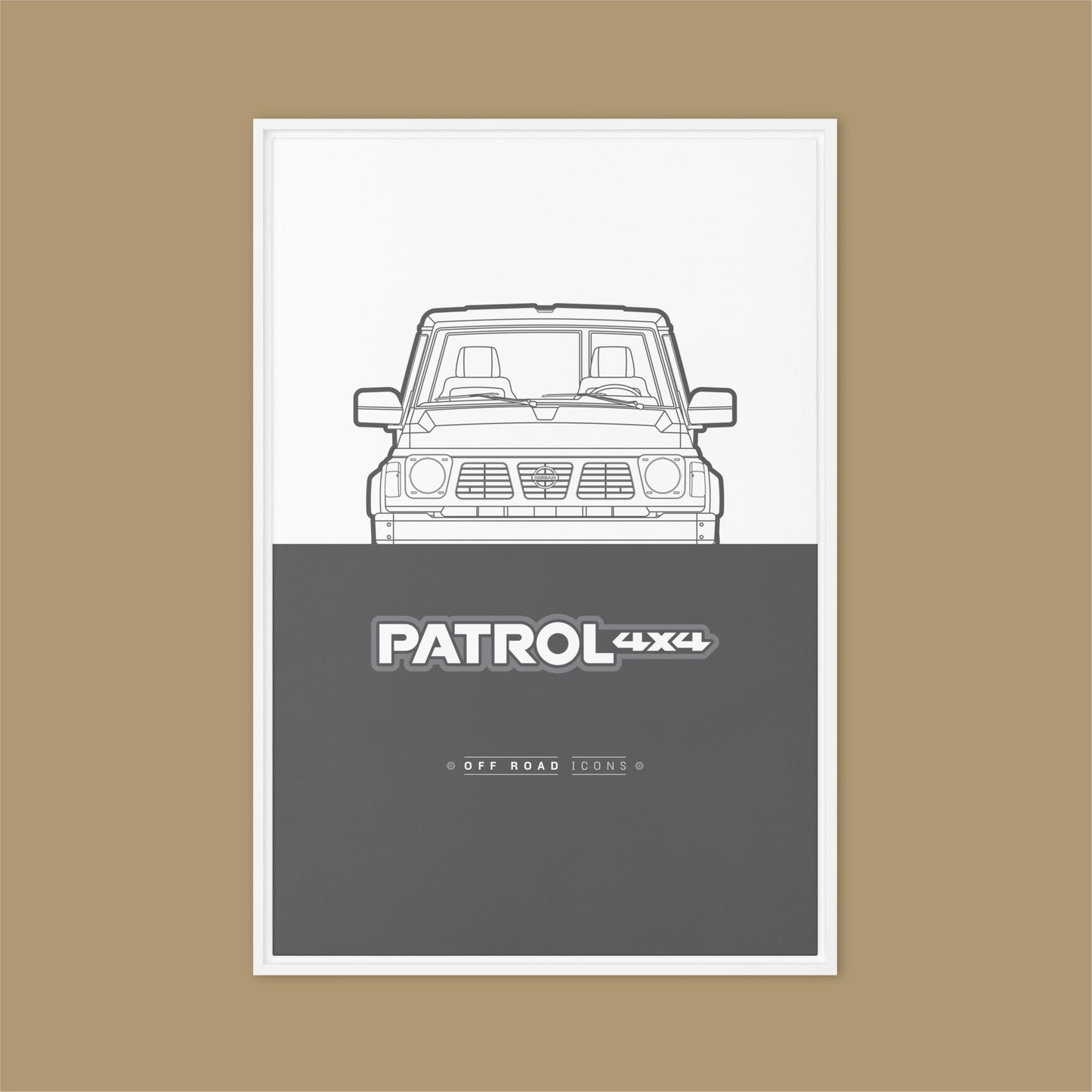 Patrol Y60, clean badge - Framed canvas
