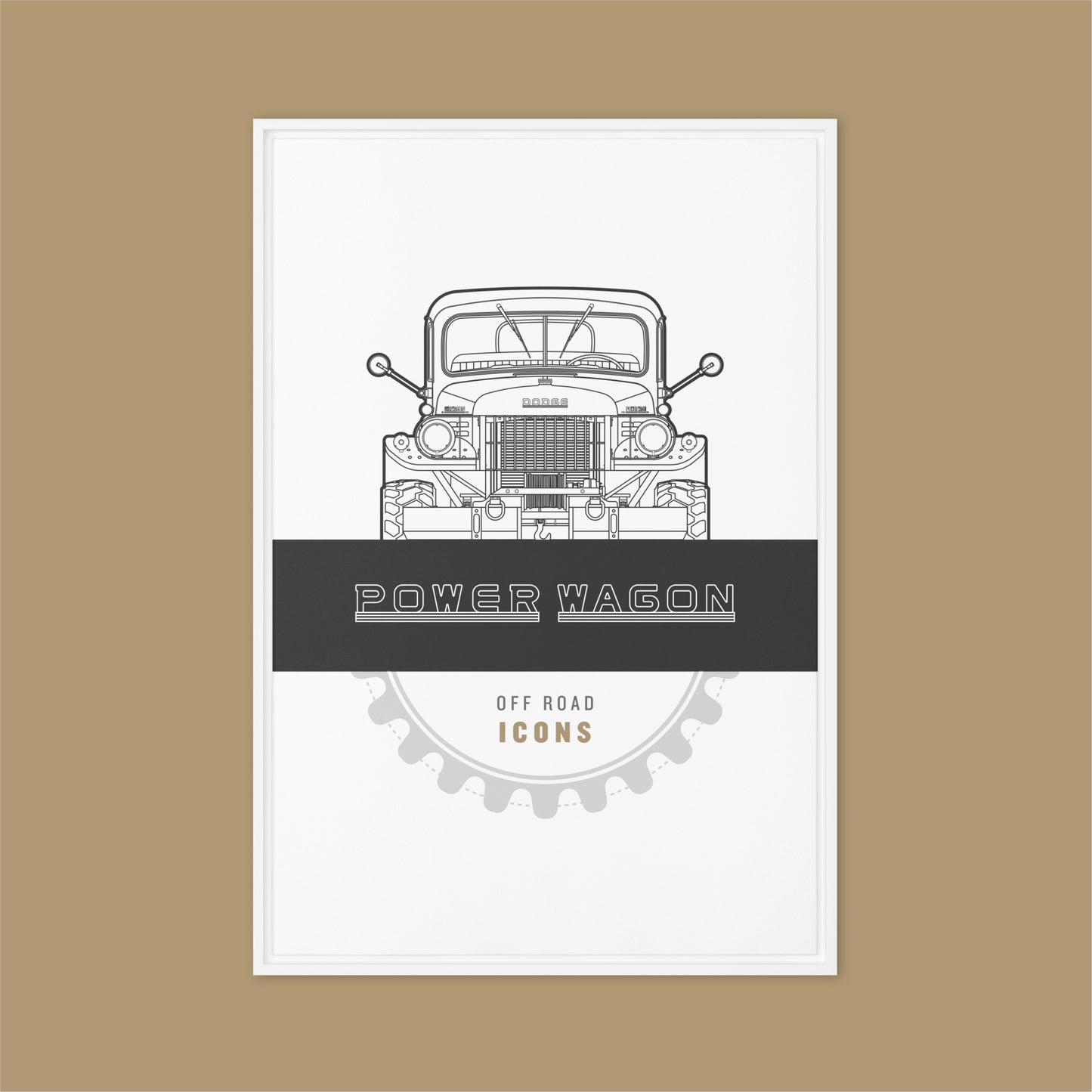 Power Wagon, clean badge - Framed canvas