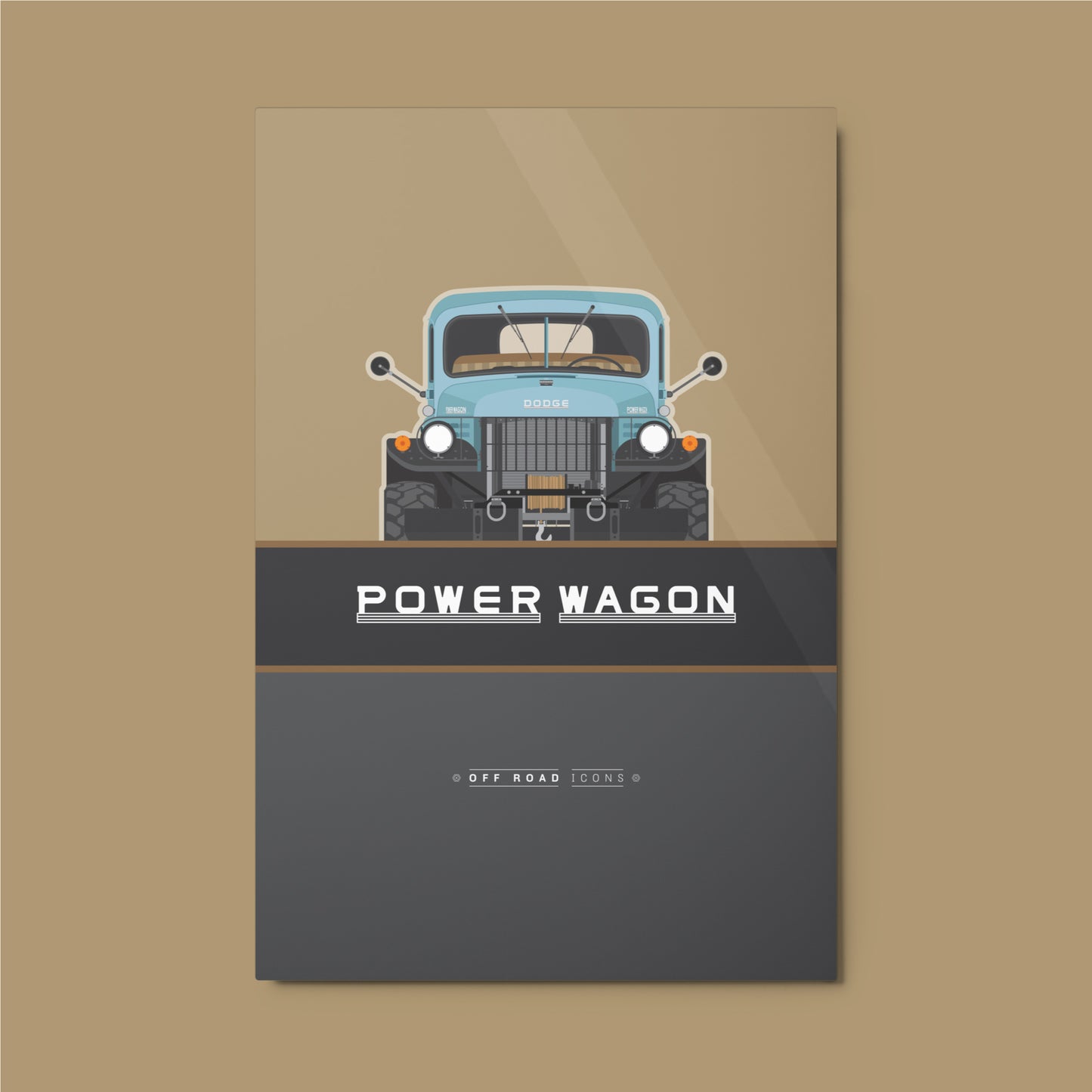 Power Wagon, concord blue - Metal prints