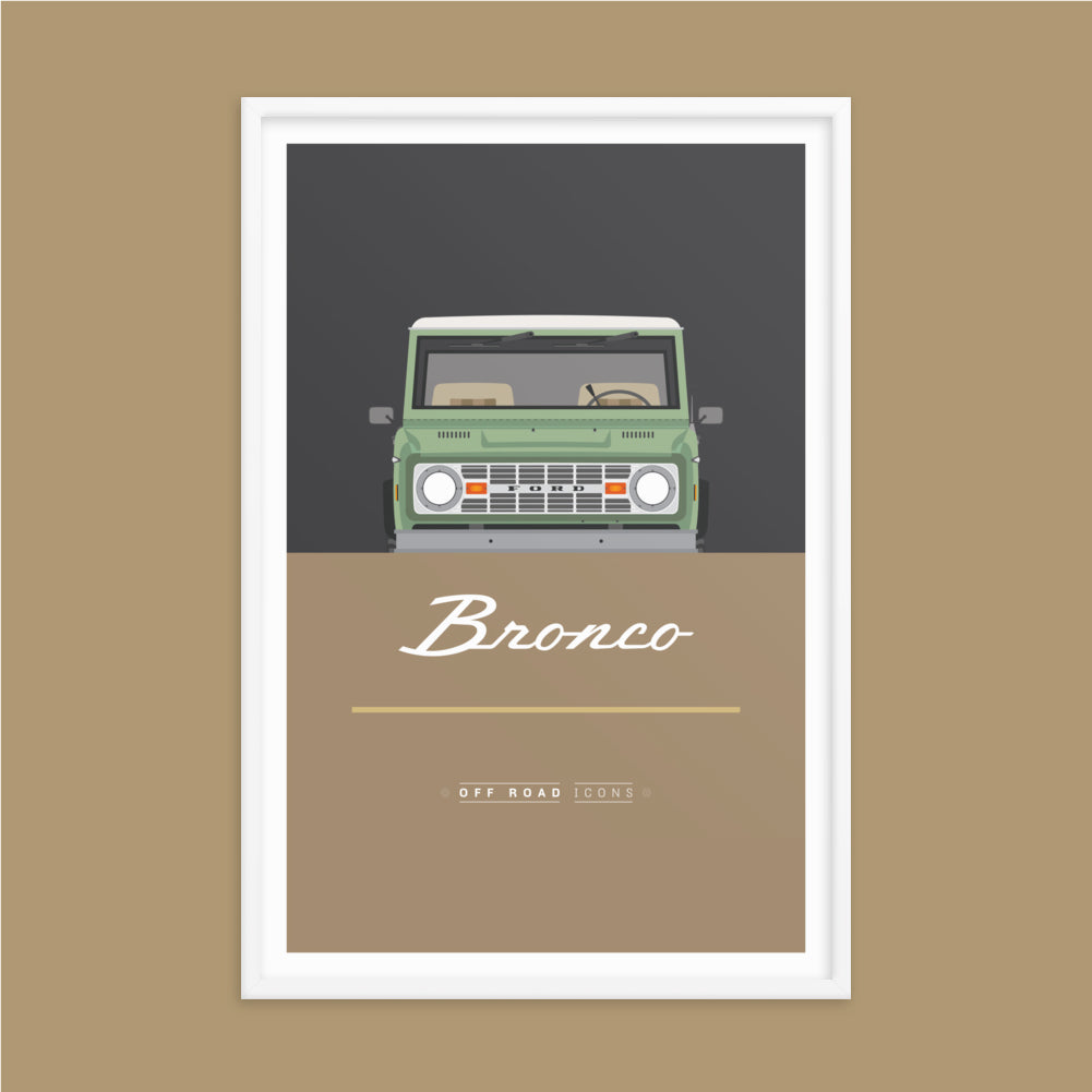 Bronco, autumn tan - Matte Framed poster