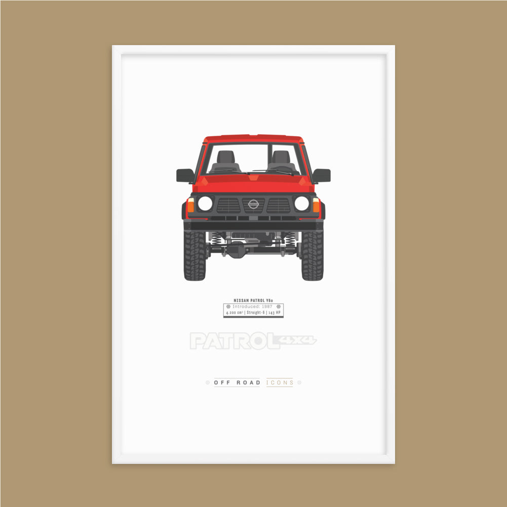 Patrol Y60, ultra red - Matte Framed poster