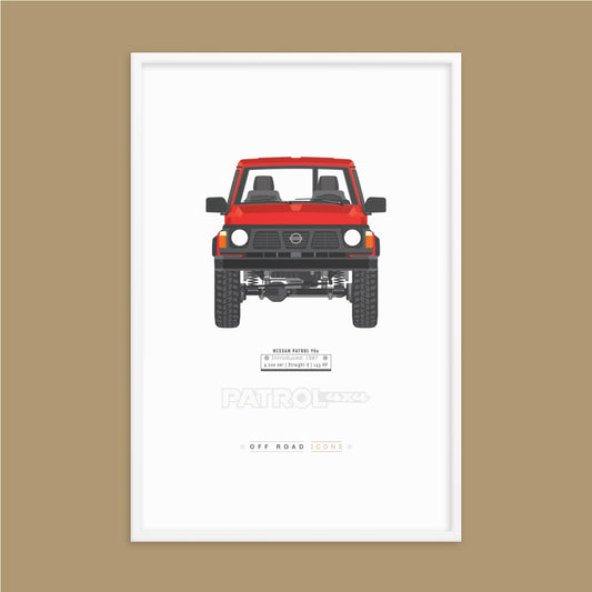 Patrol Y60, ultra red - Matte Framed poster