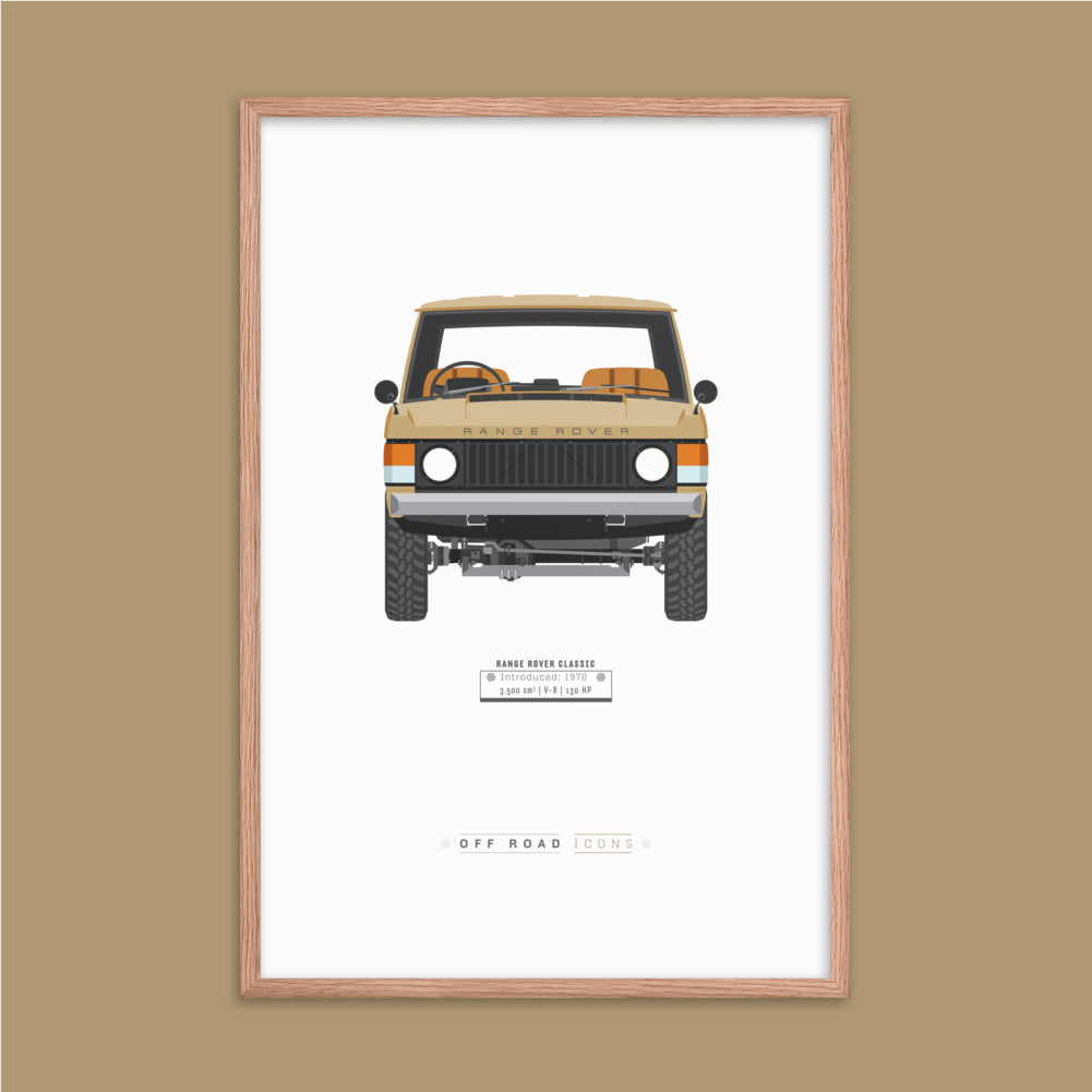 Range Rover Classic, limestone - Matte Framed poster