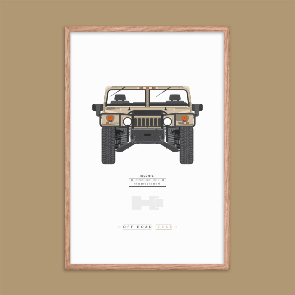 H1, desert - Matte Framed poster