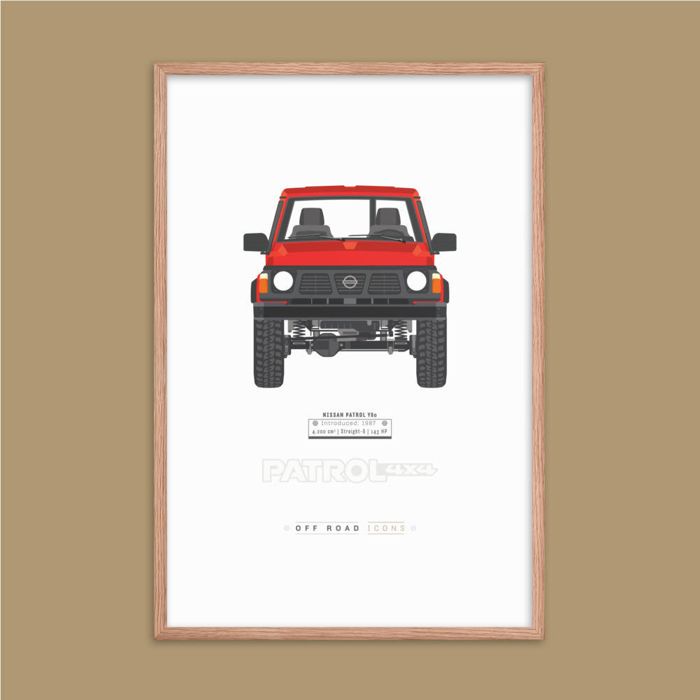 Patrol Y60, ultra red - Matte Framed poster