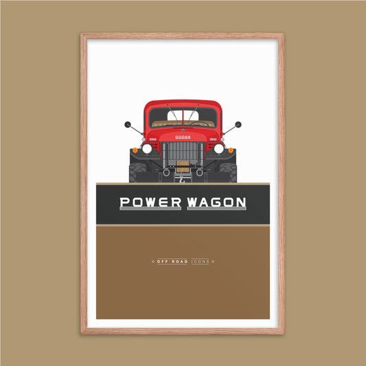 Power Wagon, terra red - Matte Framed poster