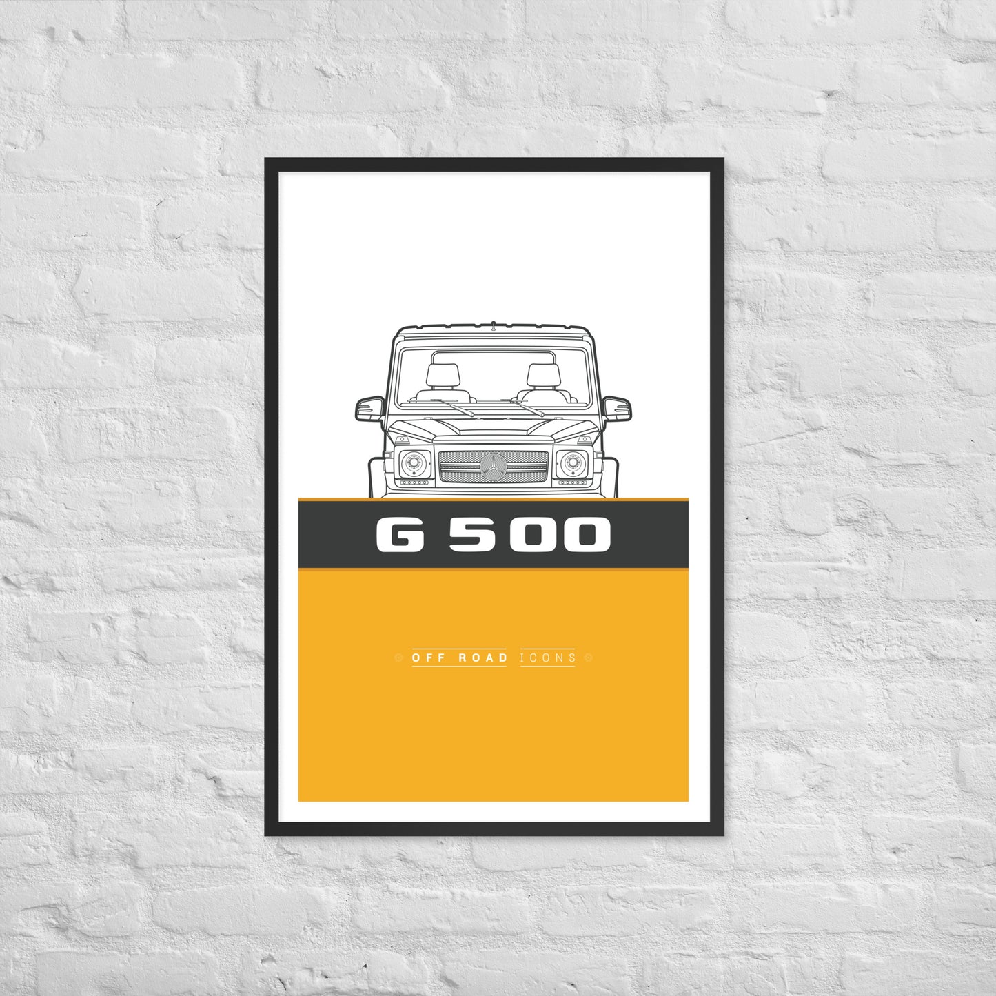 G500, golden yellow - Matte Framed poster