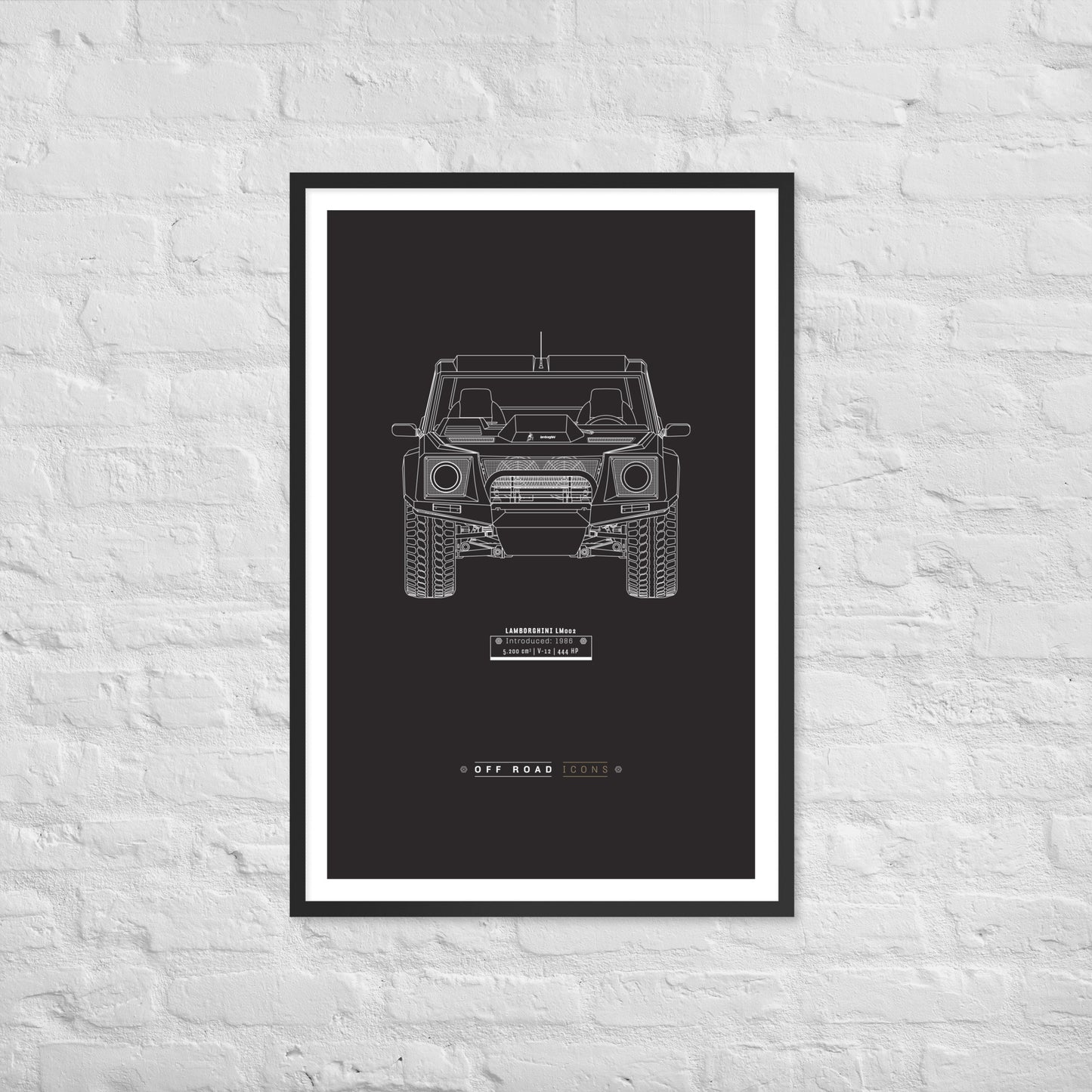 LM002, dark blueprint - Matte Framed poster