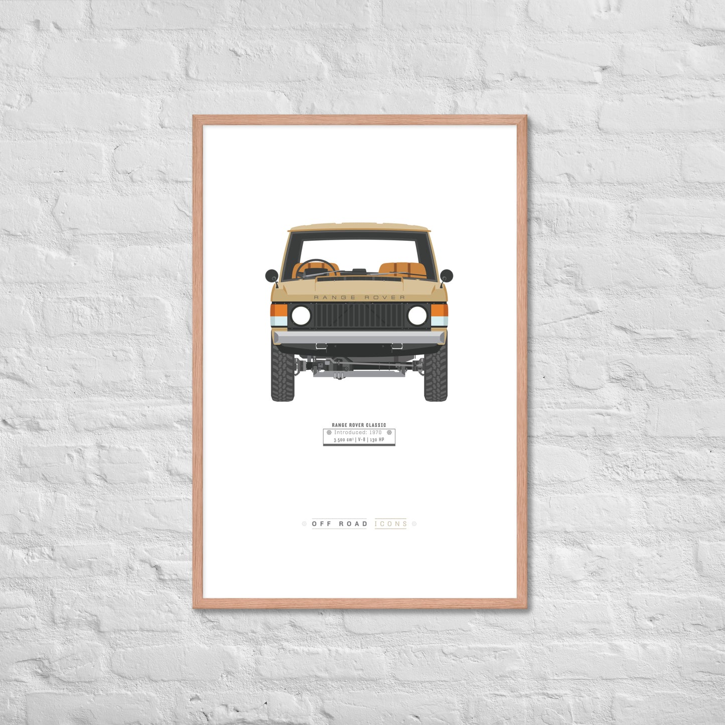 Range Rover Classic, limestone - Matte Framed poster
