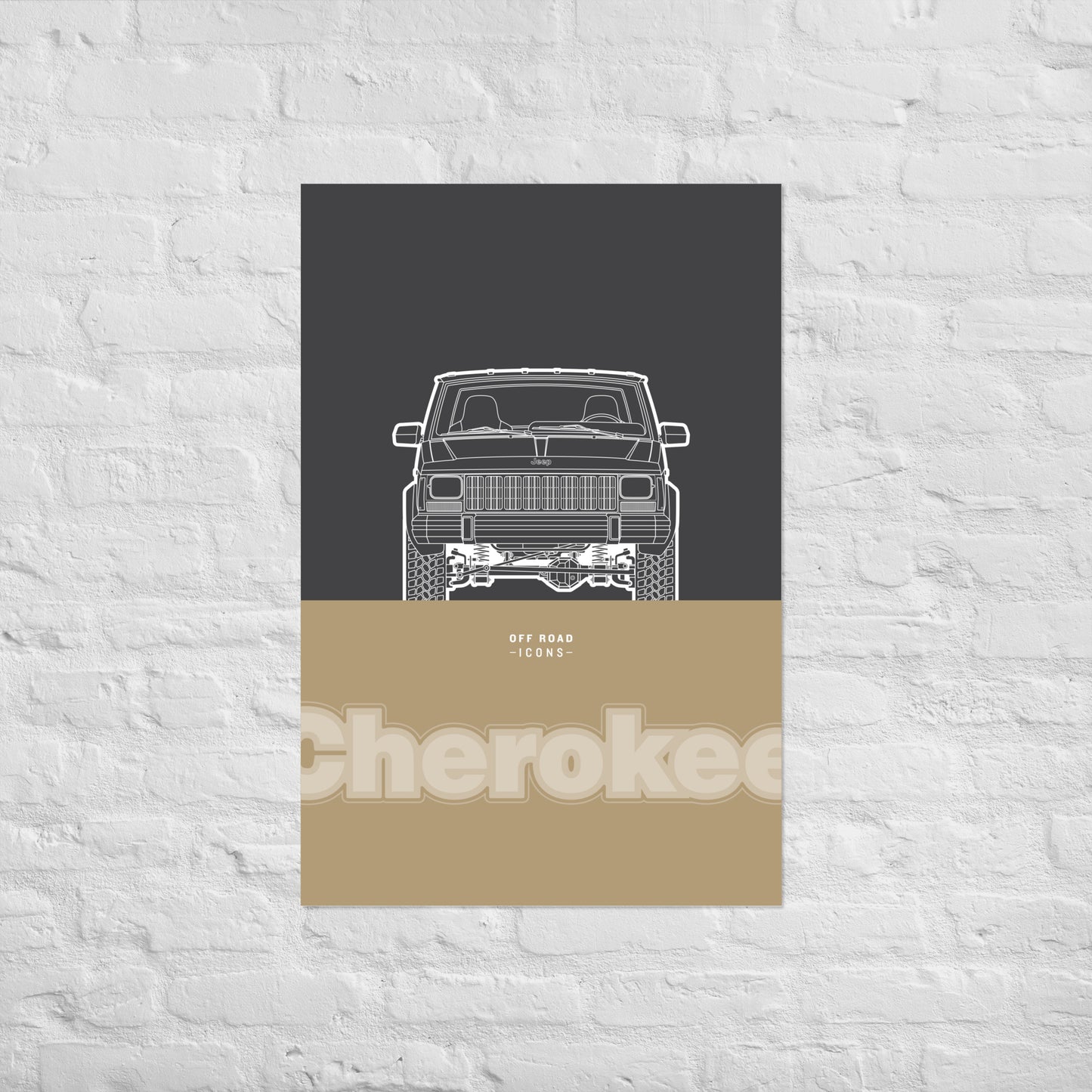 Cherokee, charcoal gold - Matte Poster