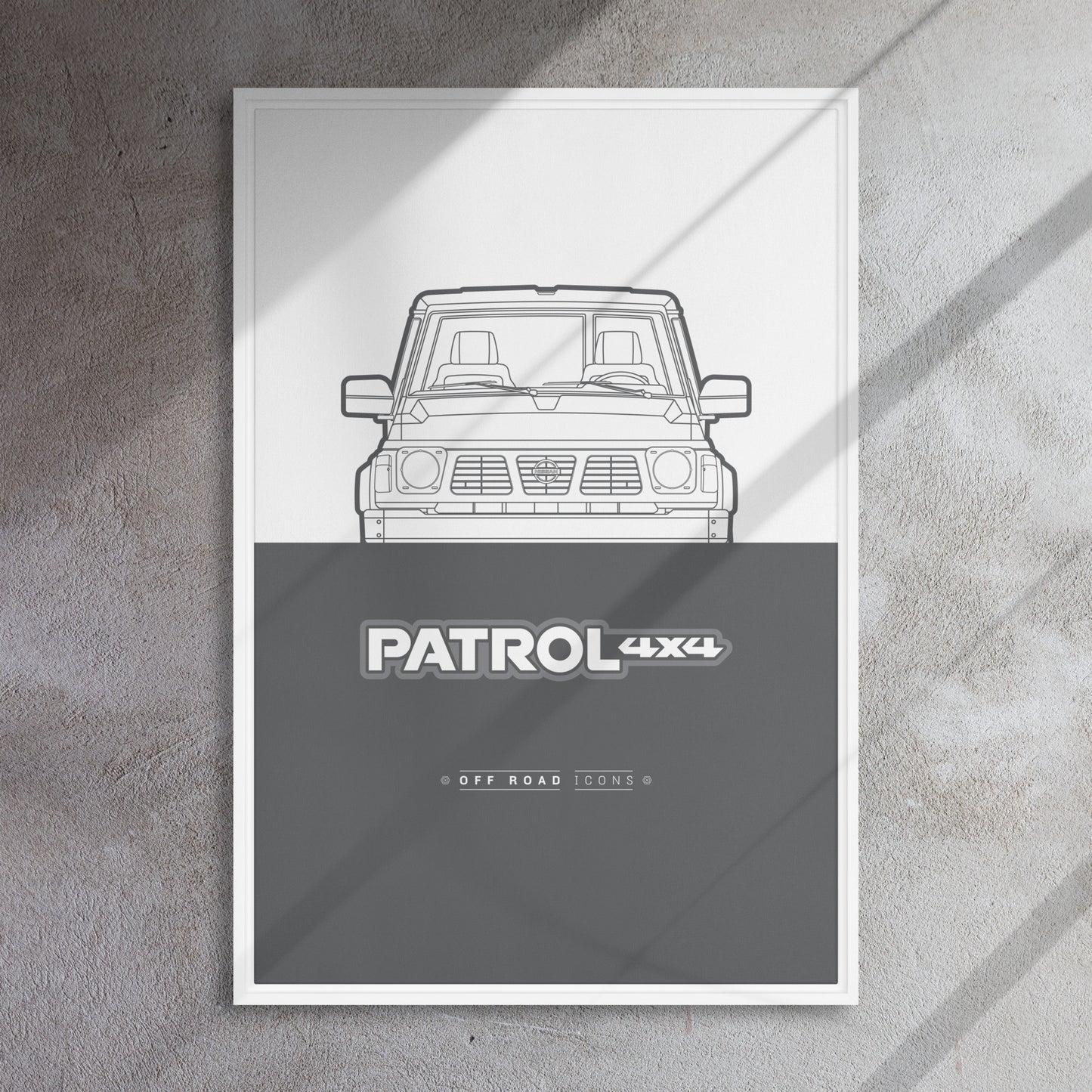Patrol Y60, clean badge - Framed canvas