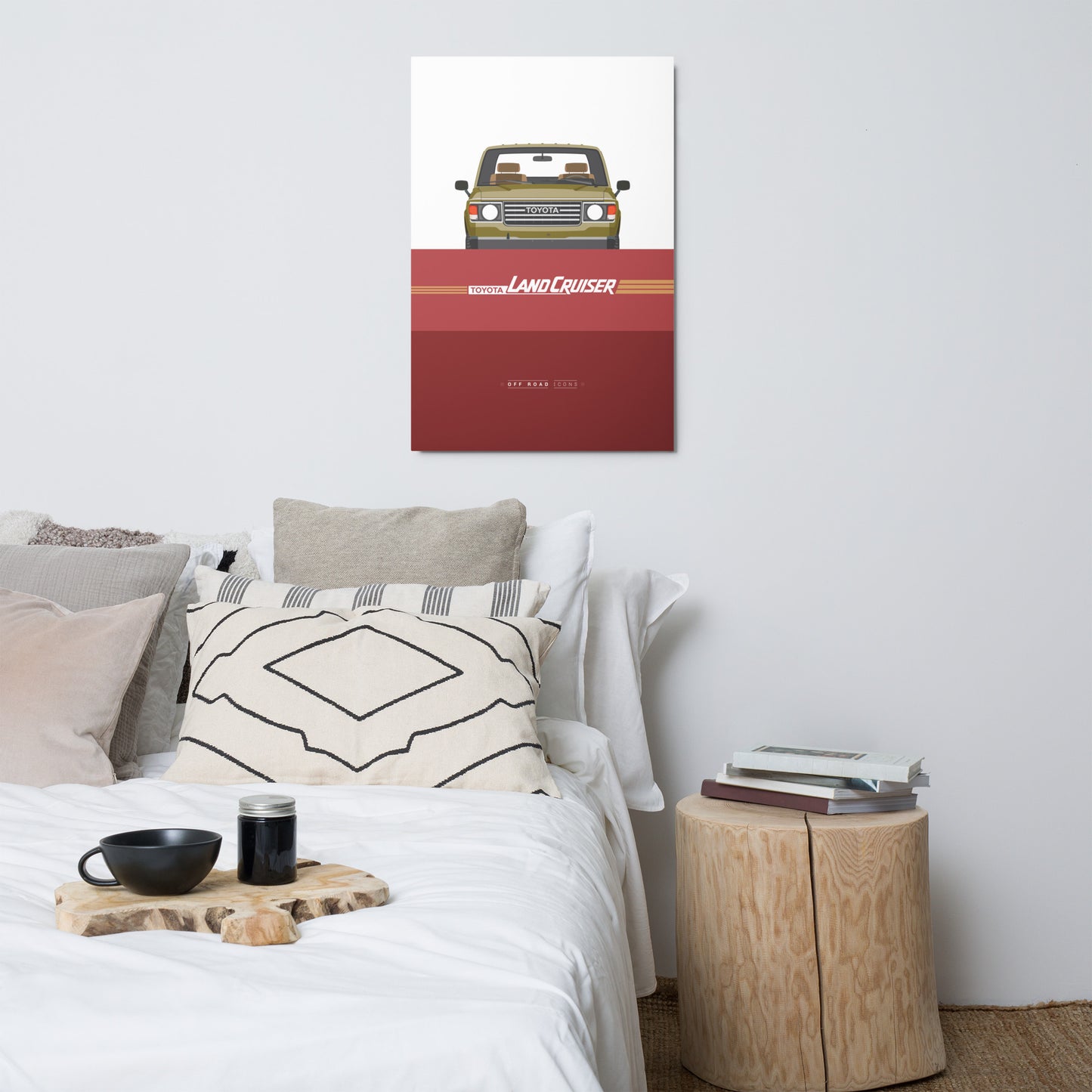 FJ60, retro stripes - Metal prints